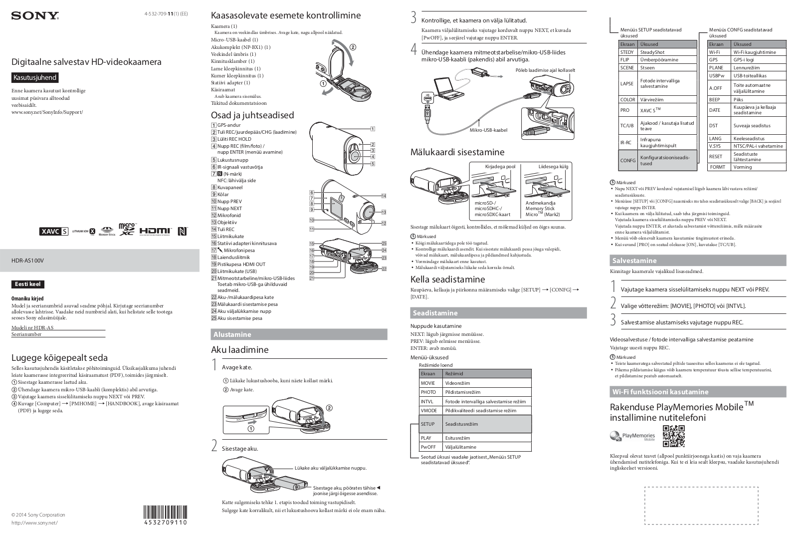 Sony HDR-AS100VB User Manual