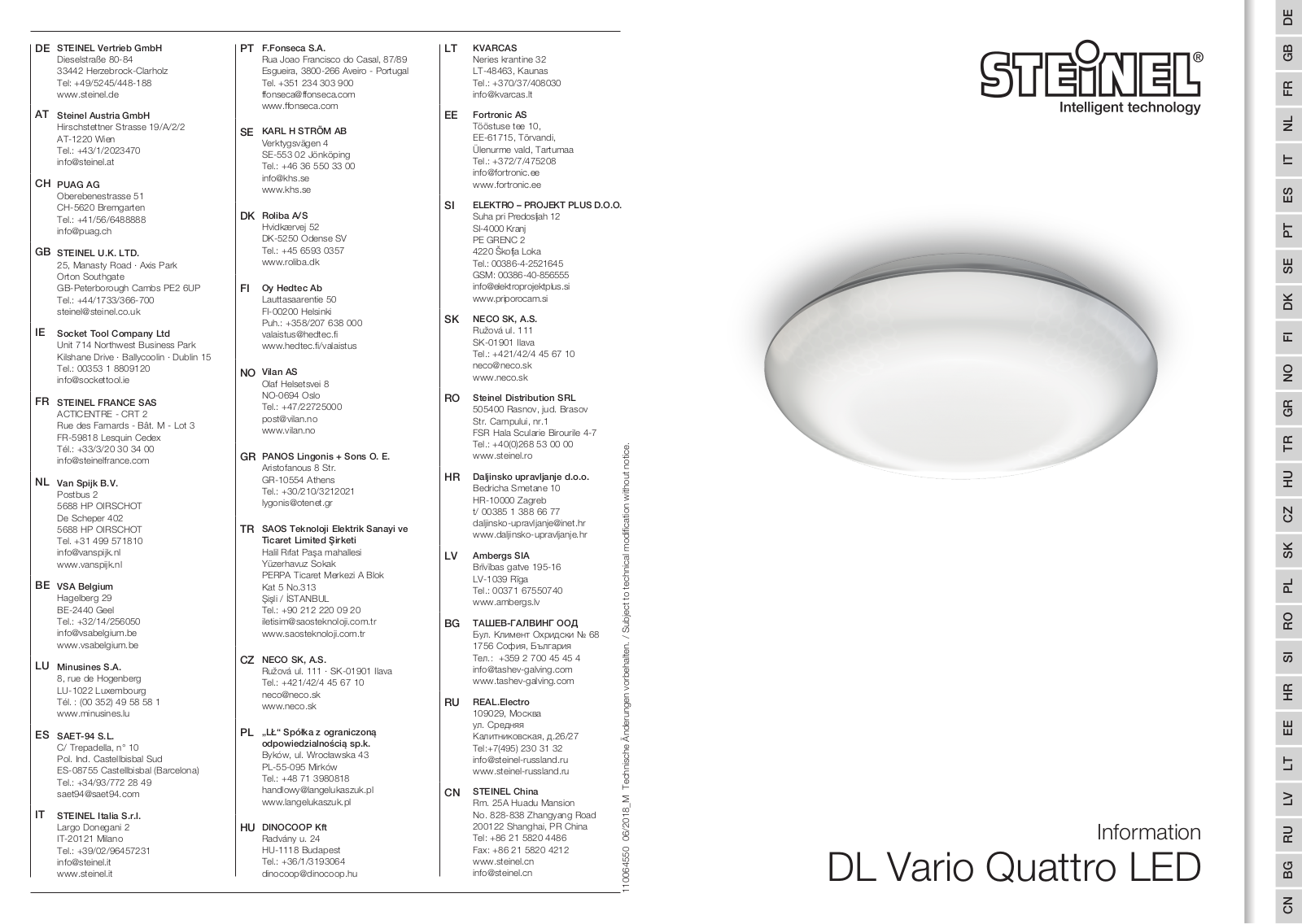 steinel DL Vario Quattro LED operation manual