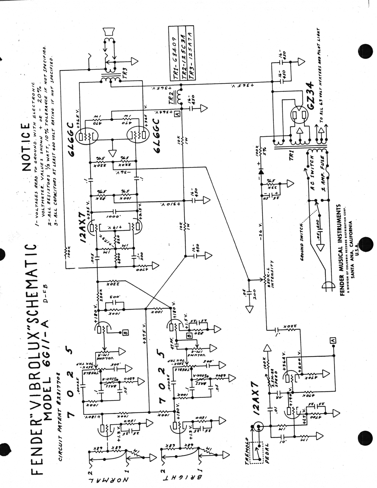 Fender 6g11 a schematic