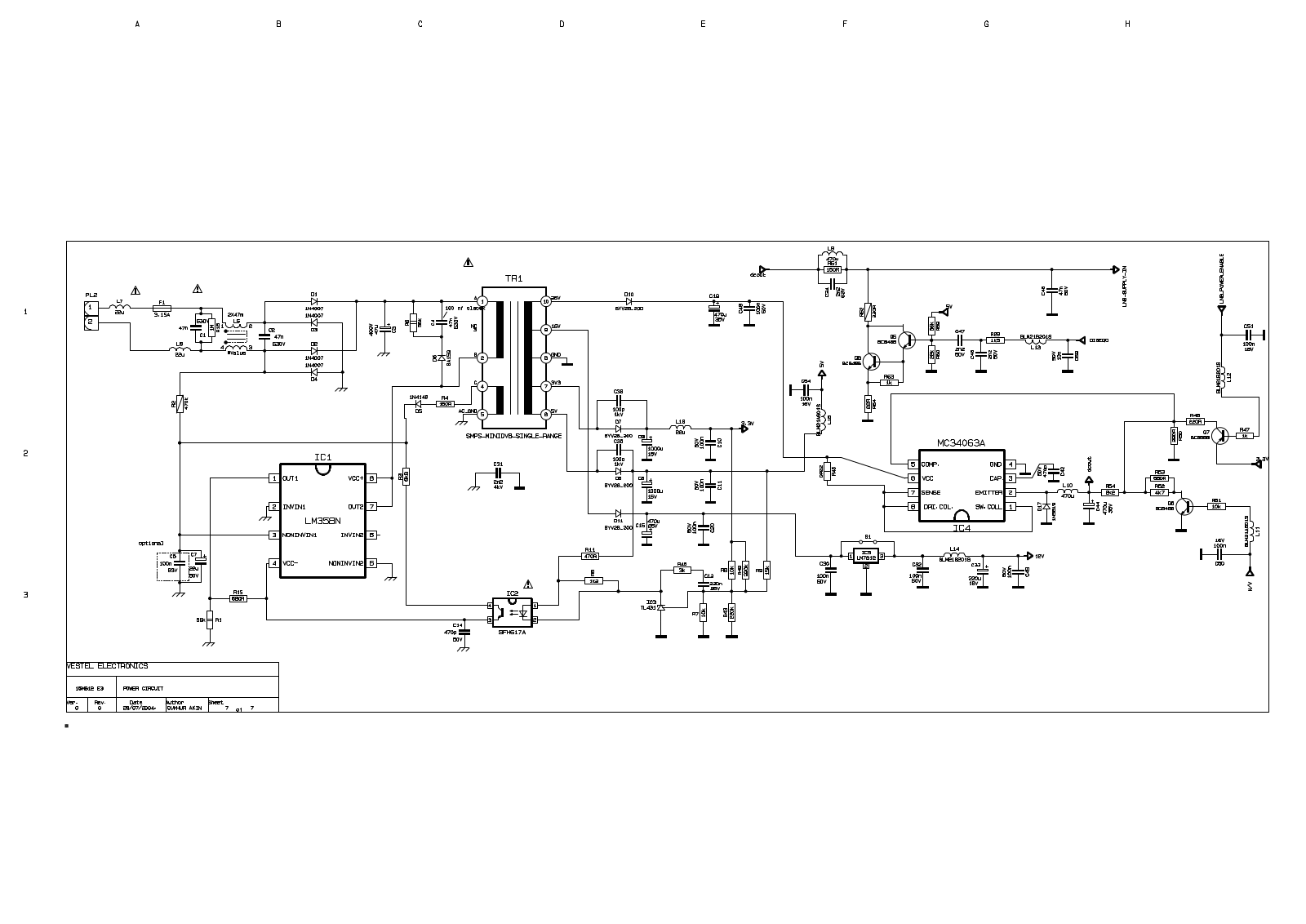 VESTEL 16MB12 Schematic