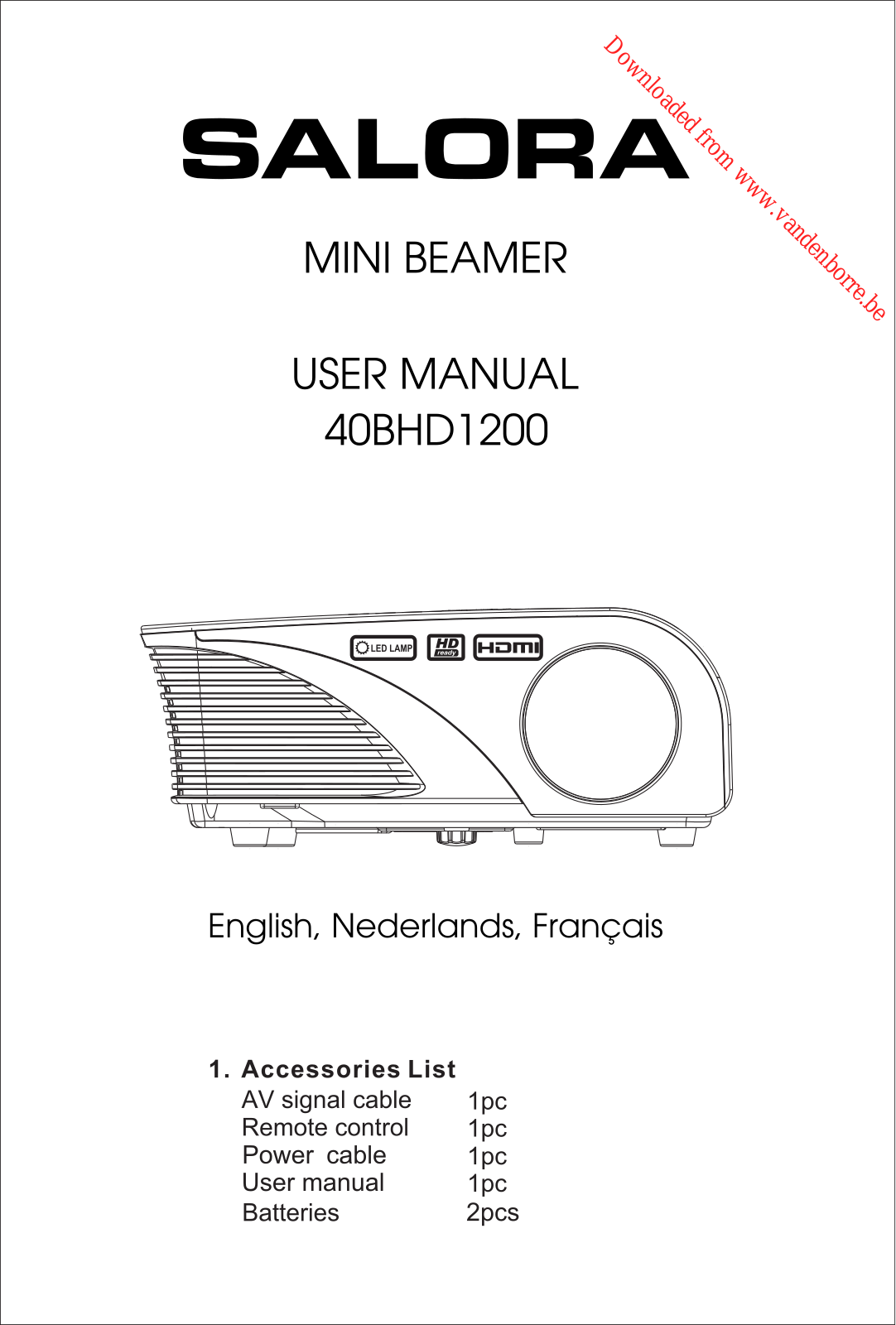 SALORA 40BHD1200 User Manual