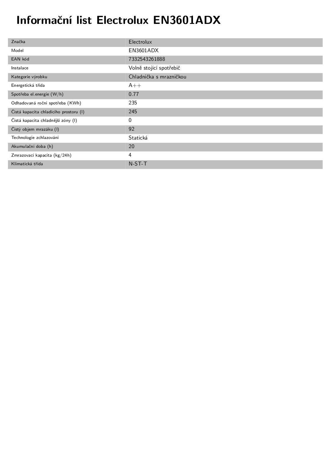 Electrolux EN3601ADX User Manual