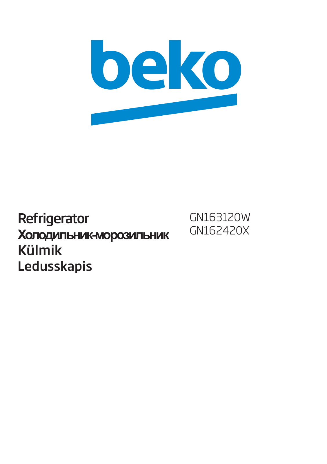 Beko GN 162420 X User Manual