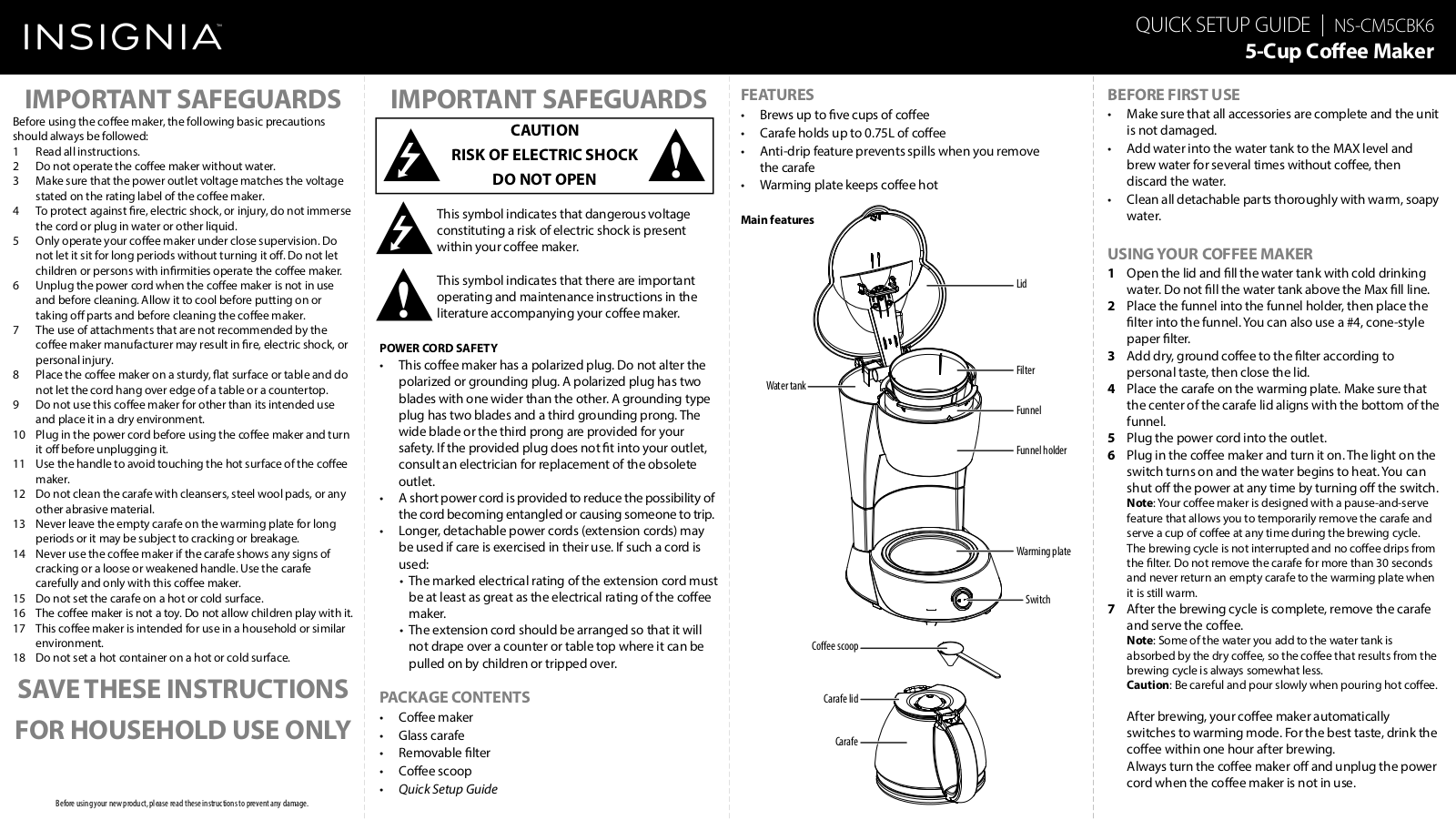 Insignia NS-CM5CBK6 Quick Setup Manual