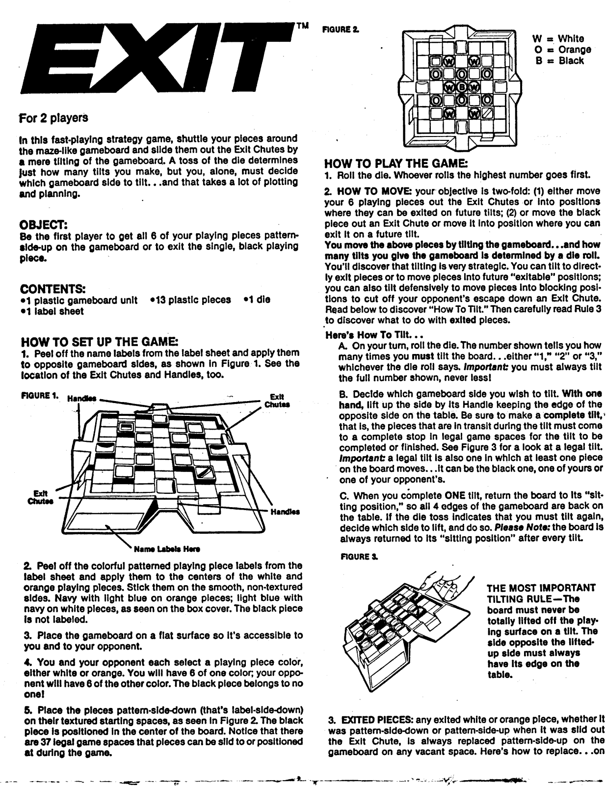 Hasbro EXIT User Manual