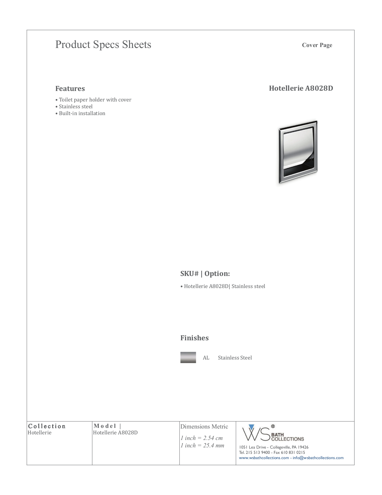 WS Bath Collections WSO3124 Specifications - ManualMachine.com
