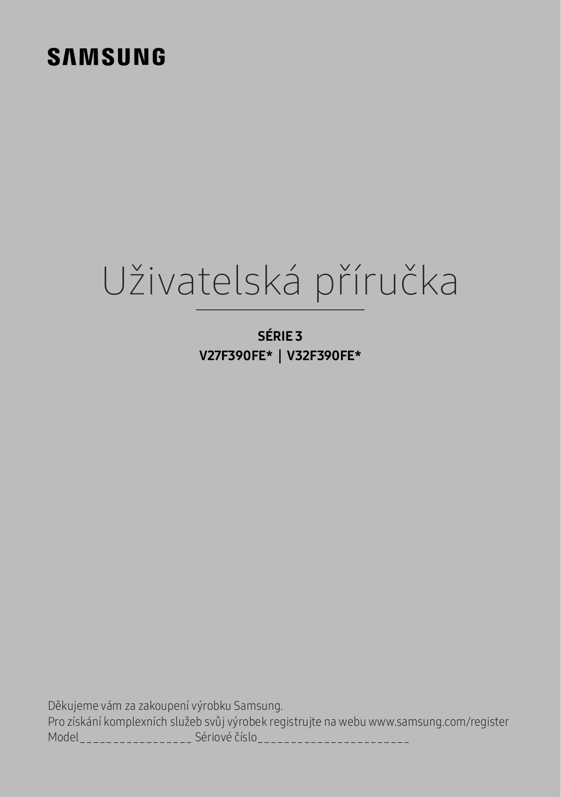 Samsung V27F390, V32F390 User Manual