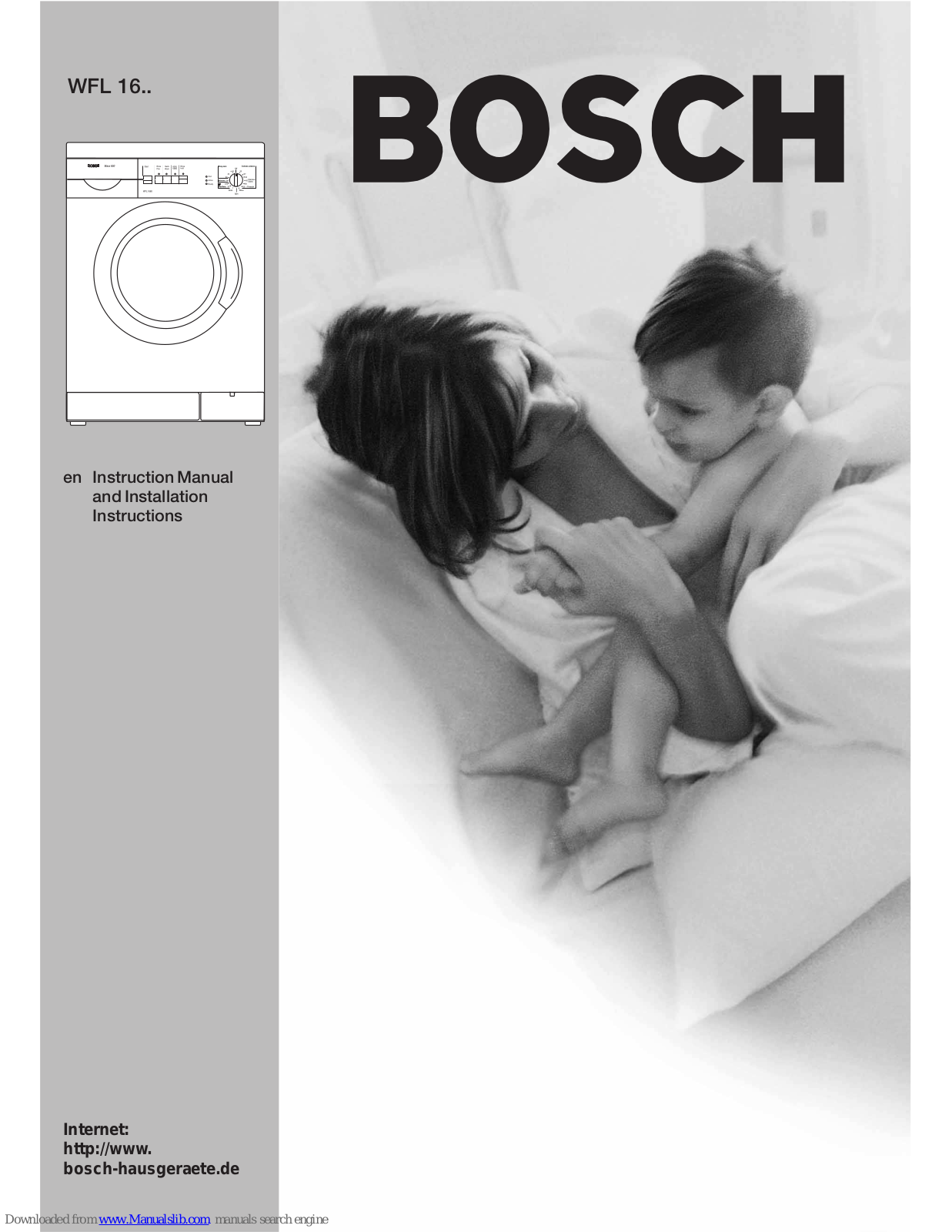 Bosch WFL 16.. Instruction Manual And Installation Instructions