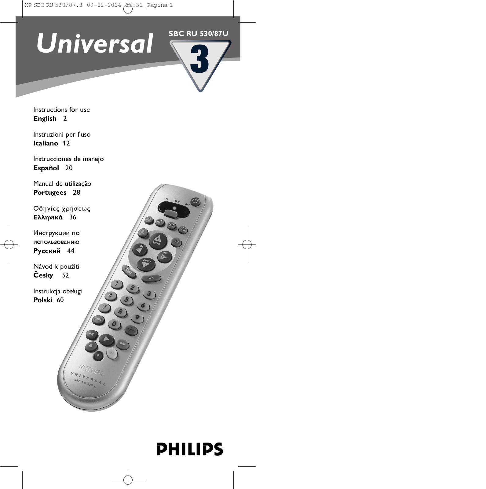 Philips SBCRU530-87B User Manual