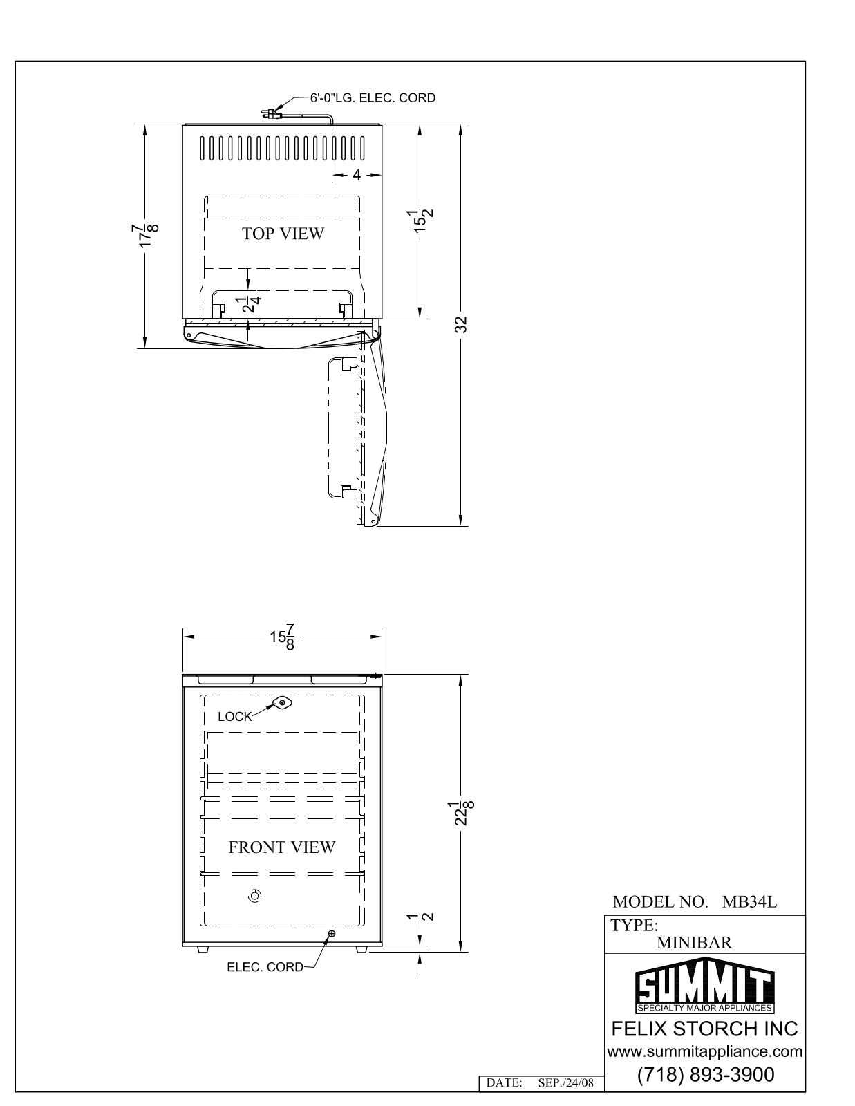 Summit MB34L User Manual