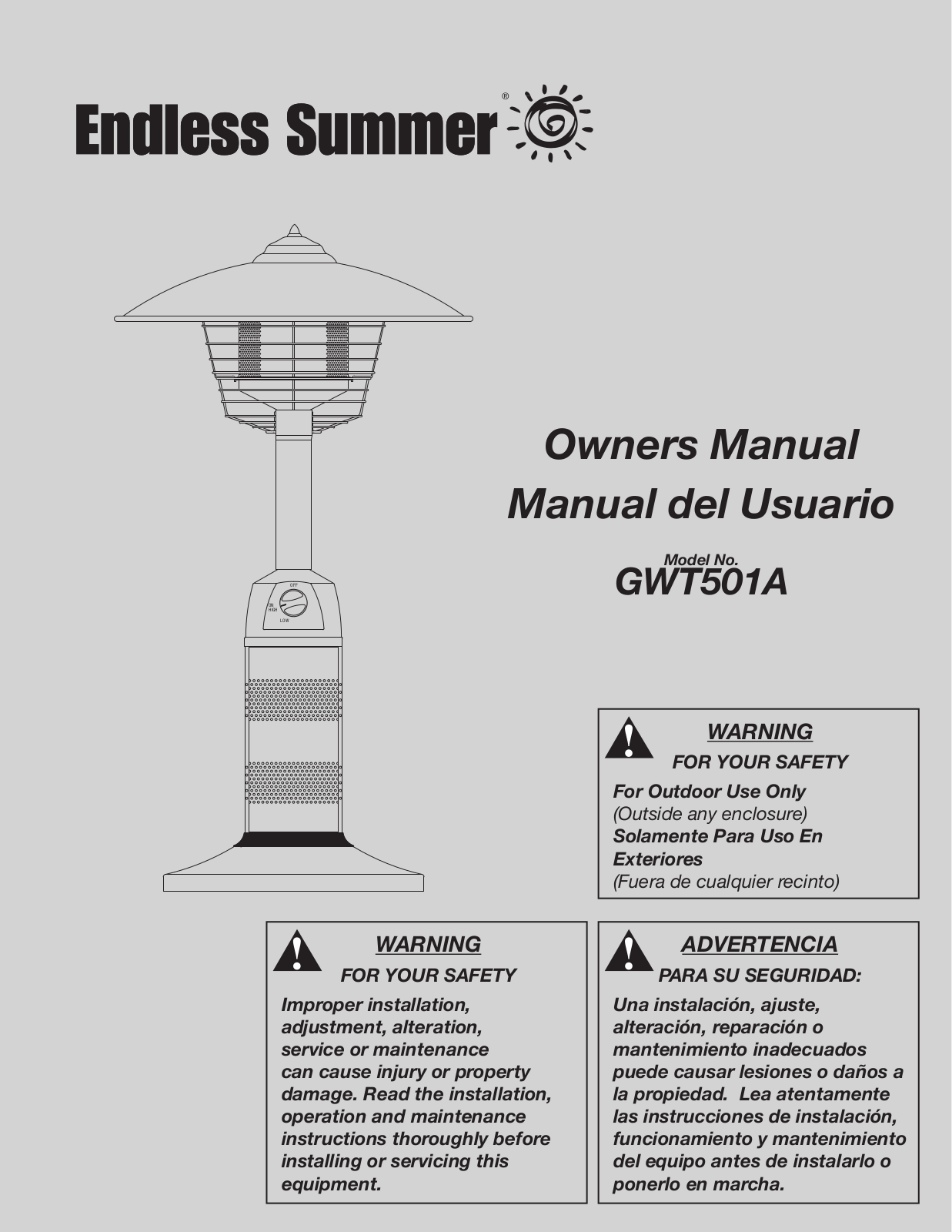 Endless Summer GWT501A Owner's Manual