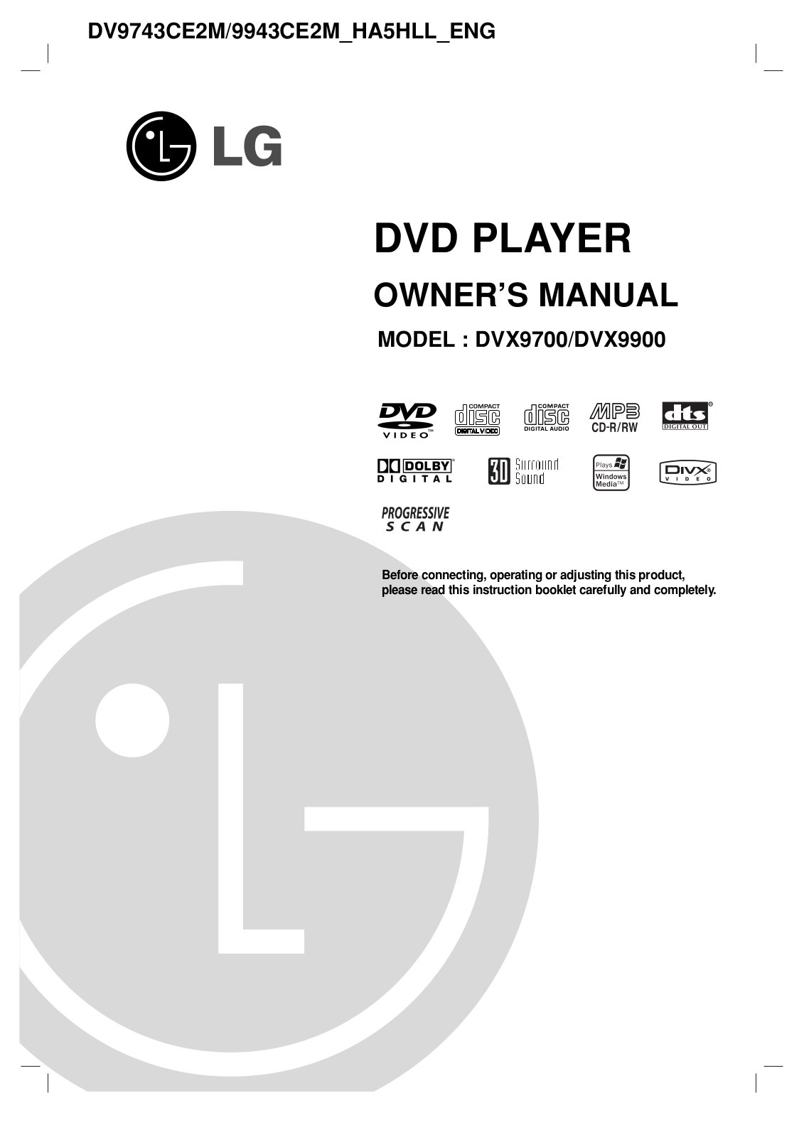 LG VC 9700 User Manual