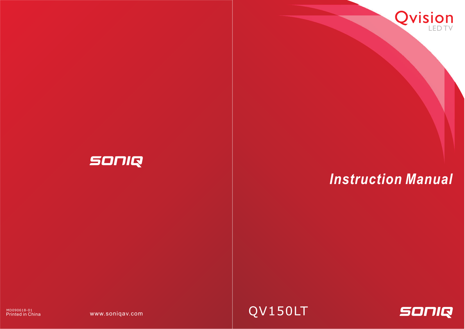 SONIQ QV150LT Instruction Manual