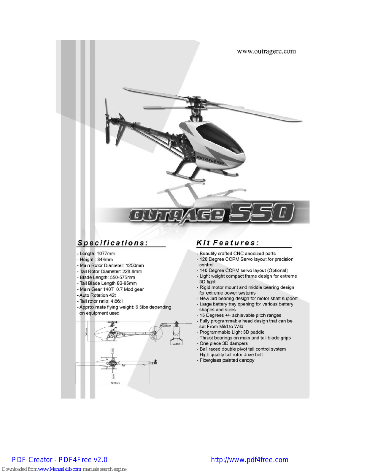outragerc Outrage 550 User Manual - ManualMachine.com
