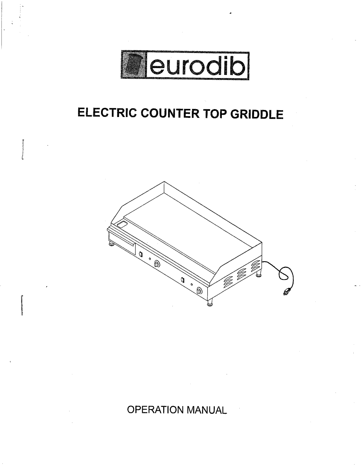 United - Eurodib SFE04900 Operators Manual