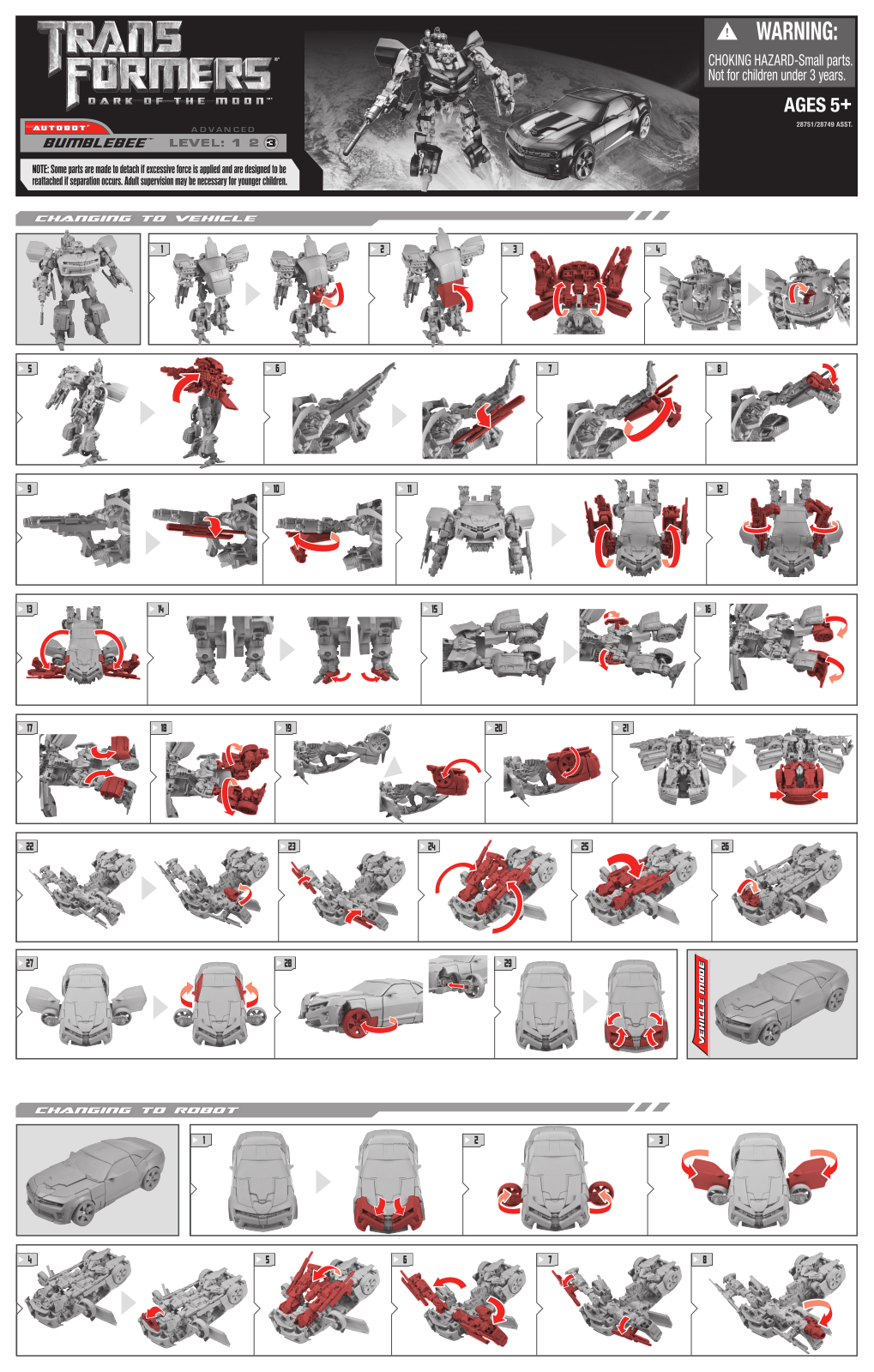 HASBRO Transformers DOTM Bumblebee w/Sam Witwecky User Manual