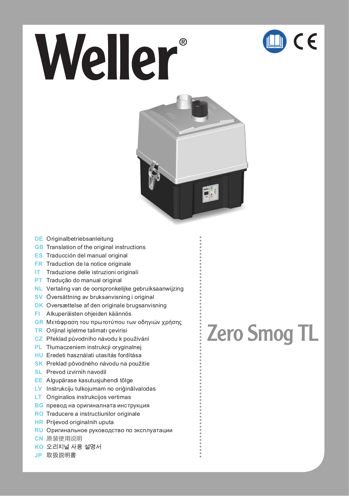 Weller Zero Smog TL User guide