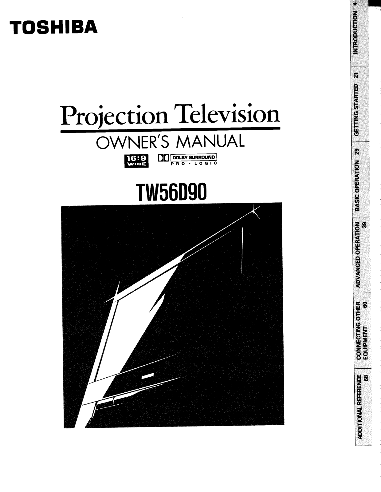 Toshiba TW56D90 User Manual