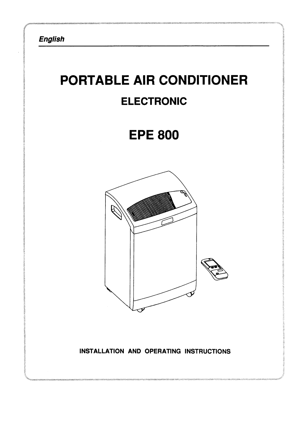 AEG-Electrolux EPE800 User Manual