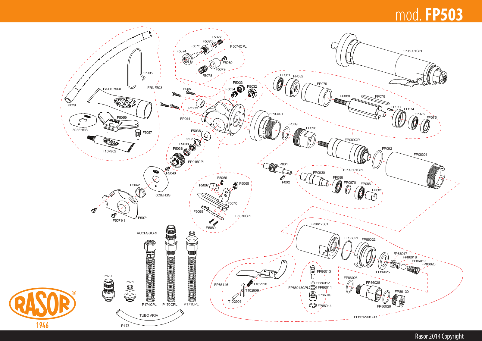 Rasor FP-503 Parts Book