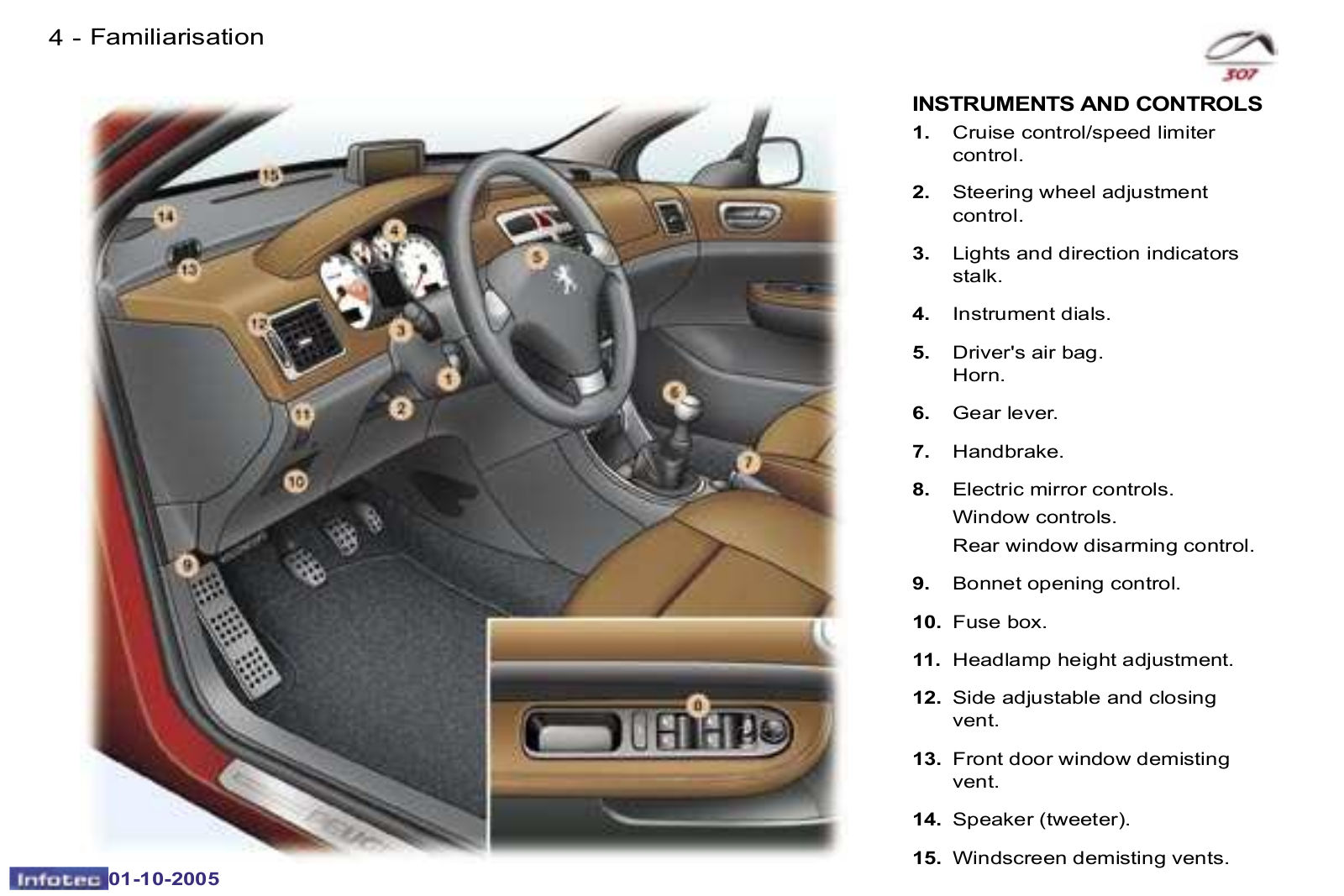 Peugeot 307 Break Dag 2005 Owner's Manual