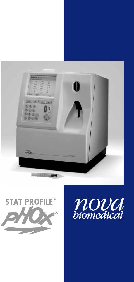 Nova Stat Profile pHOx Reference manual