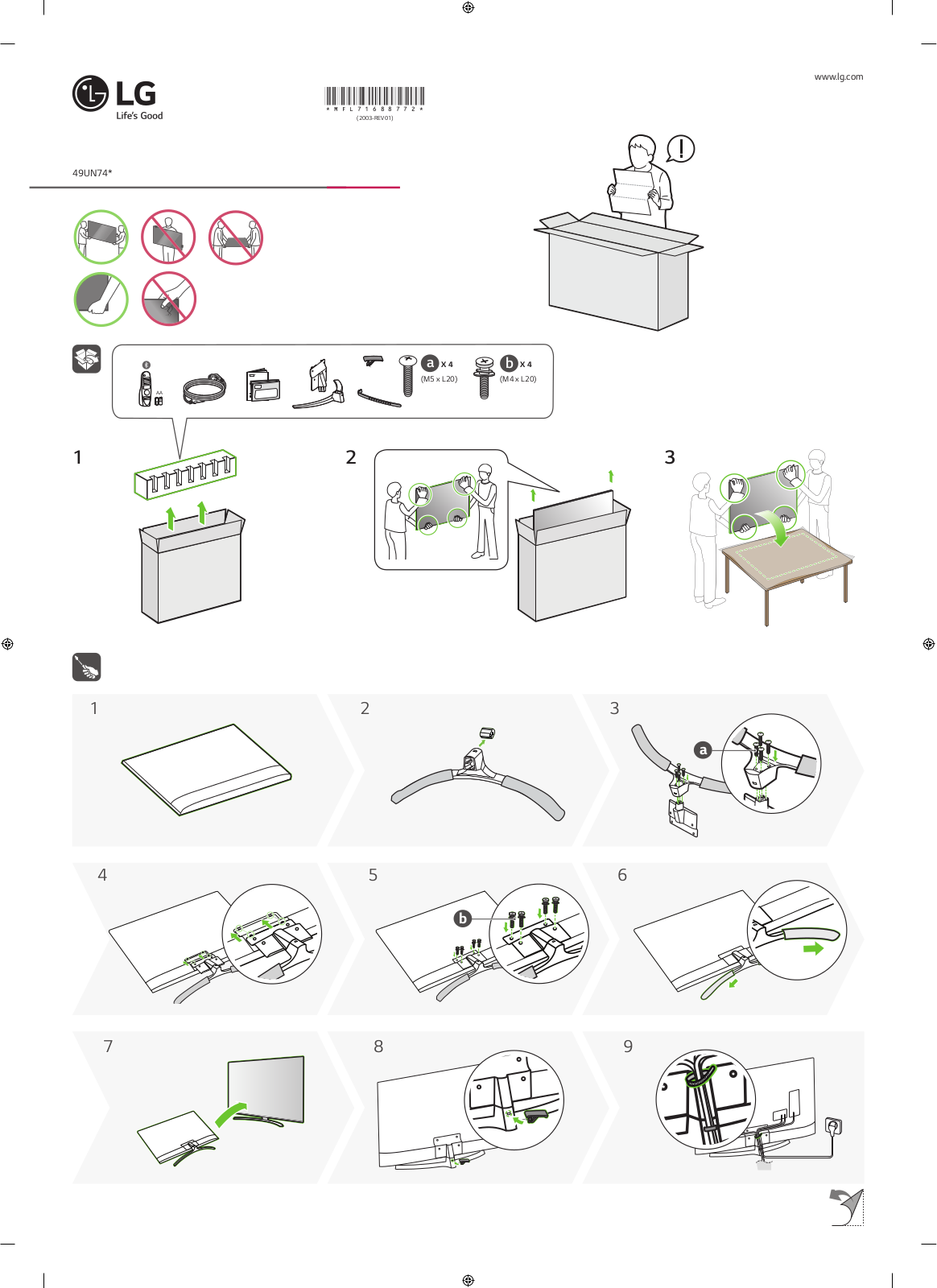 LG 49UN7400PCA Quick Setup Guide - ManualMachine.com