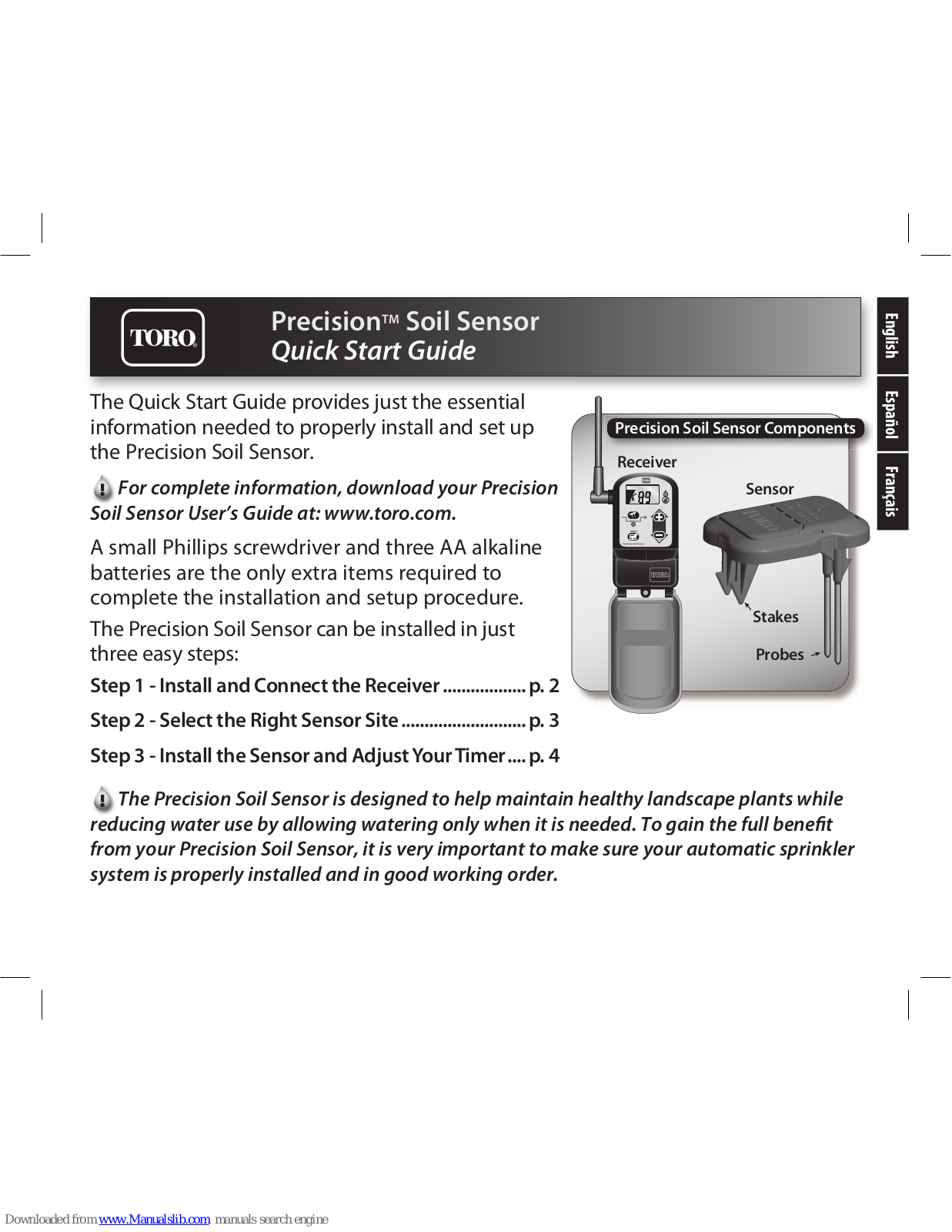 Toro Precision Quick Start Manual - ManualMachine.com