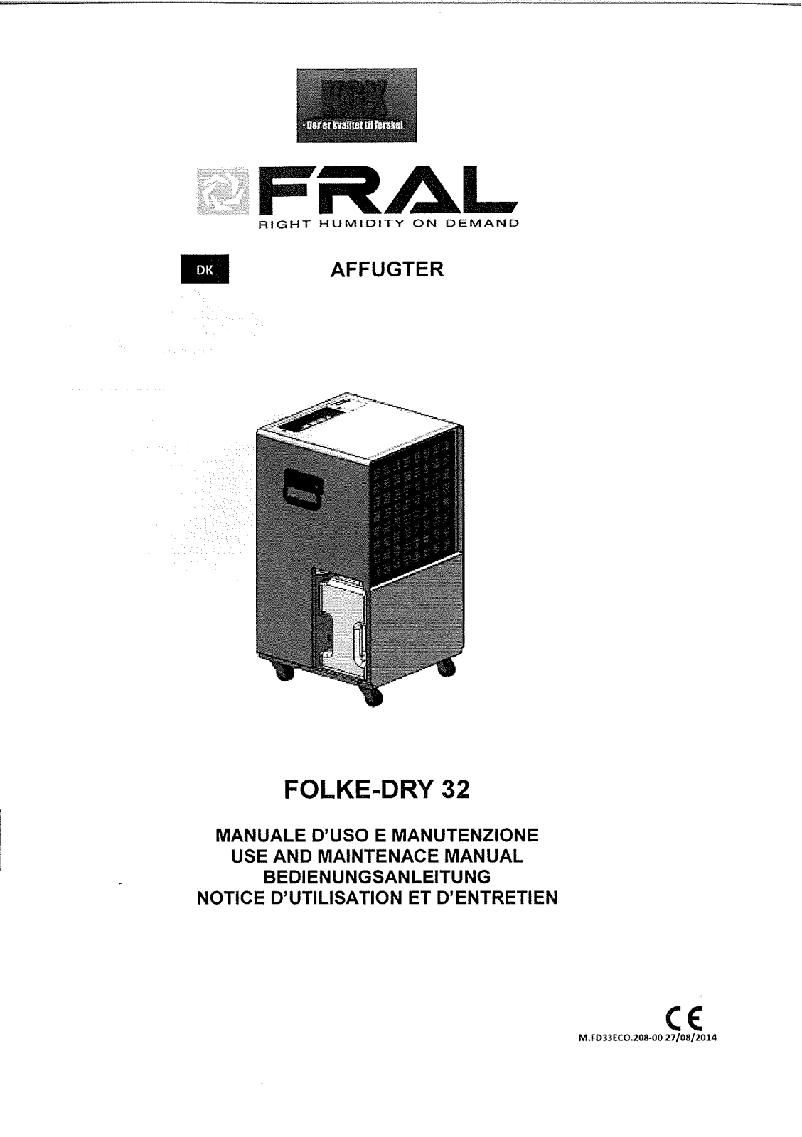 Fral Folke-Dry 32 User Manual