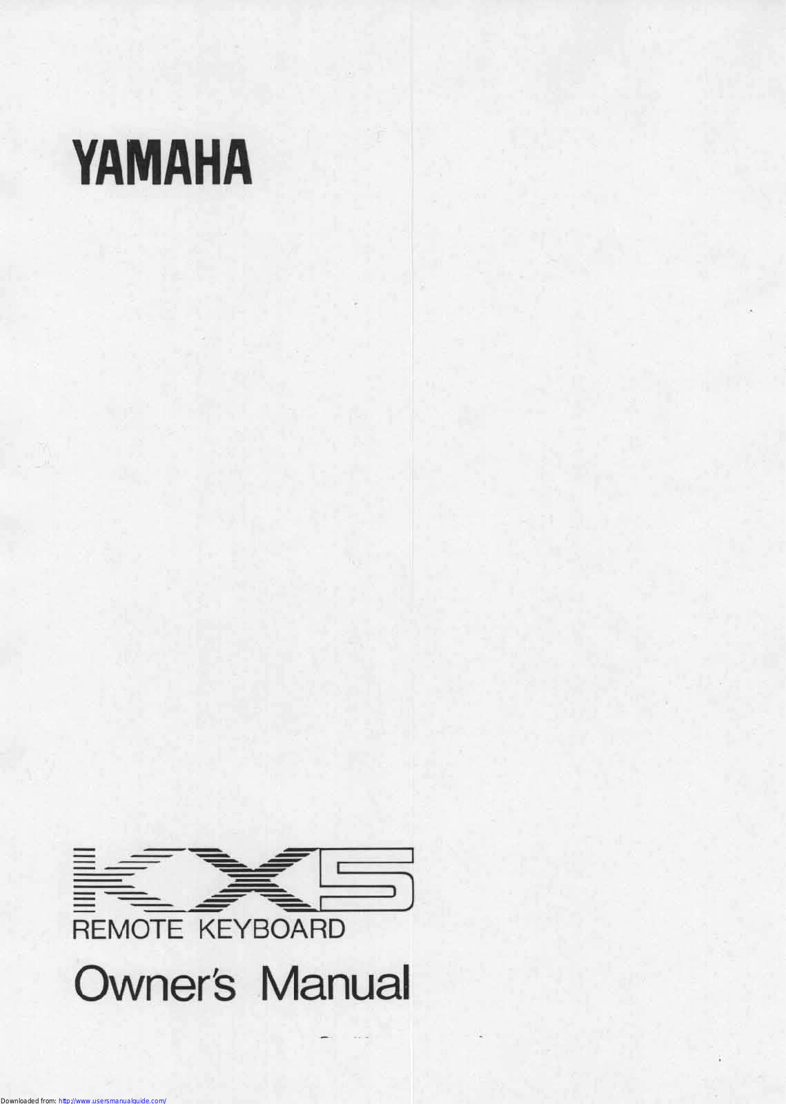 Yamaha Audio KX5 User Manual