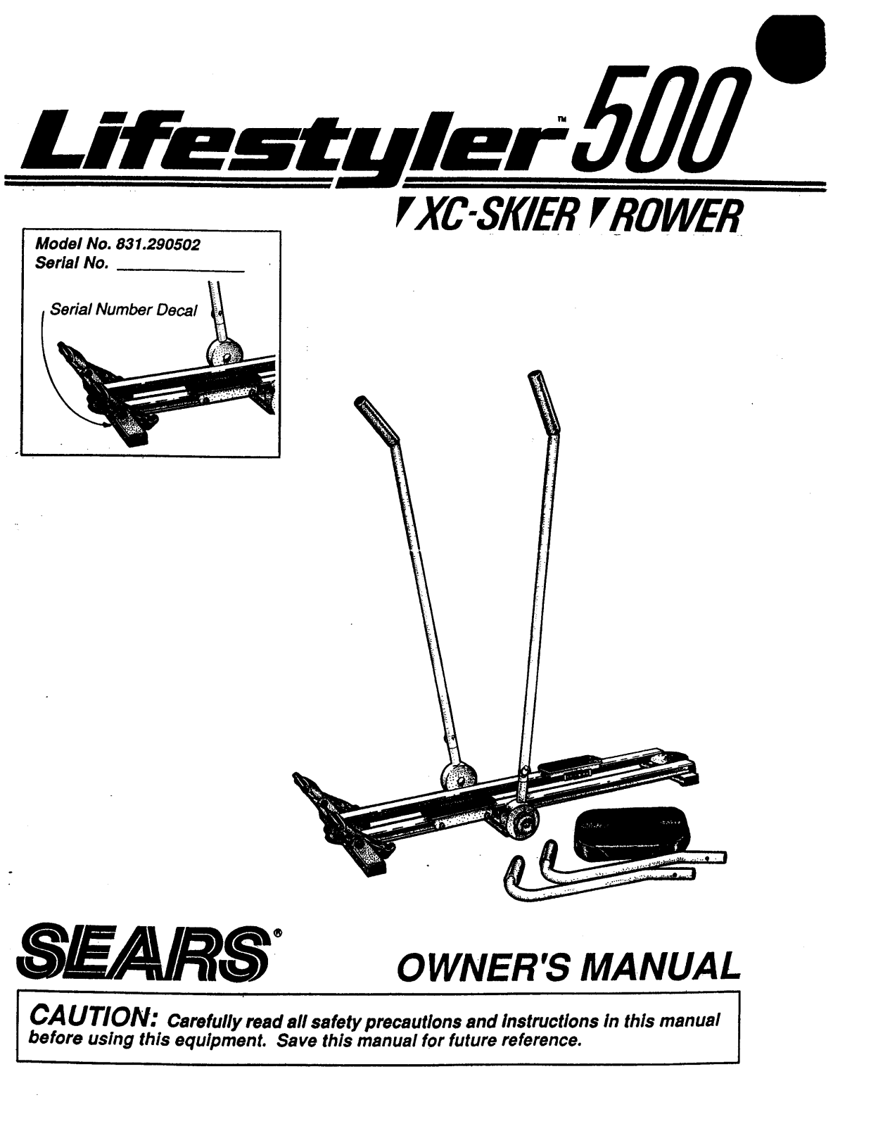 Lifestyler 831.290502 Owner's Manual