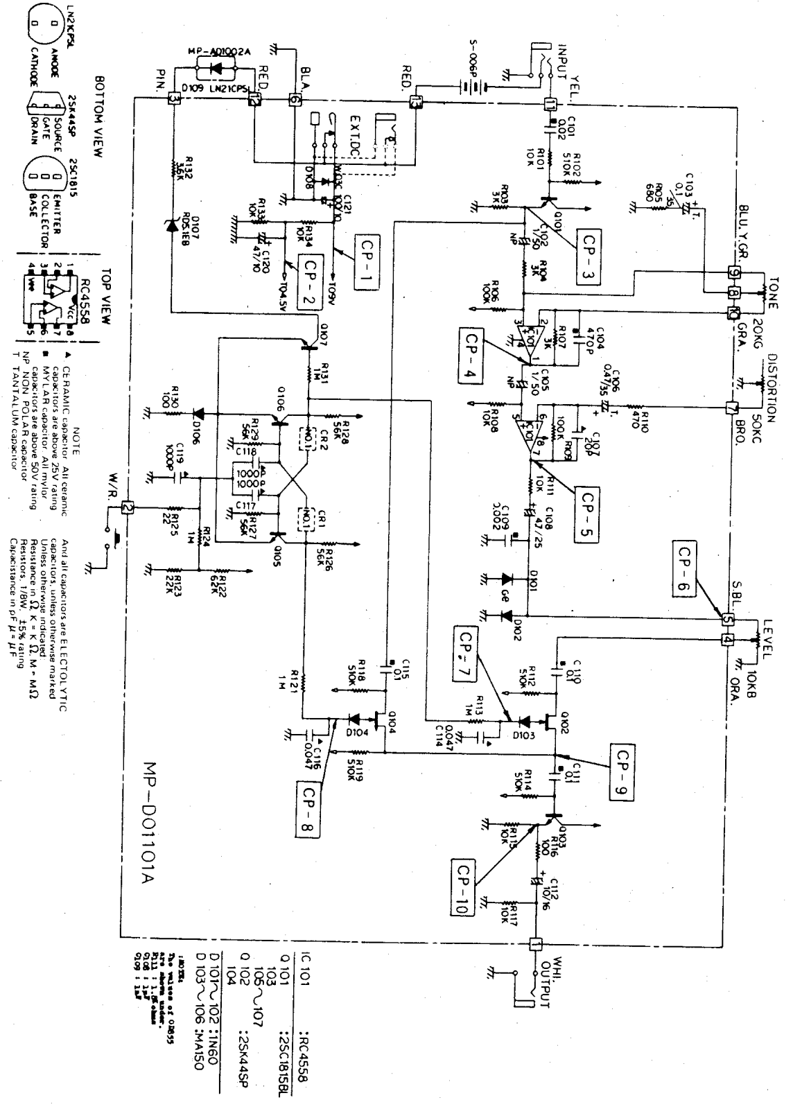 Ibanez od855 schematic