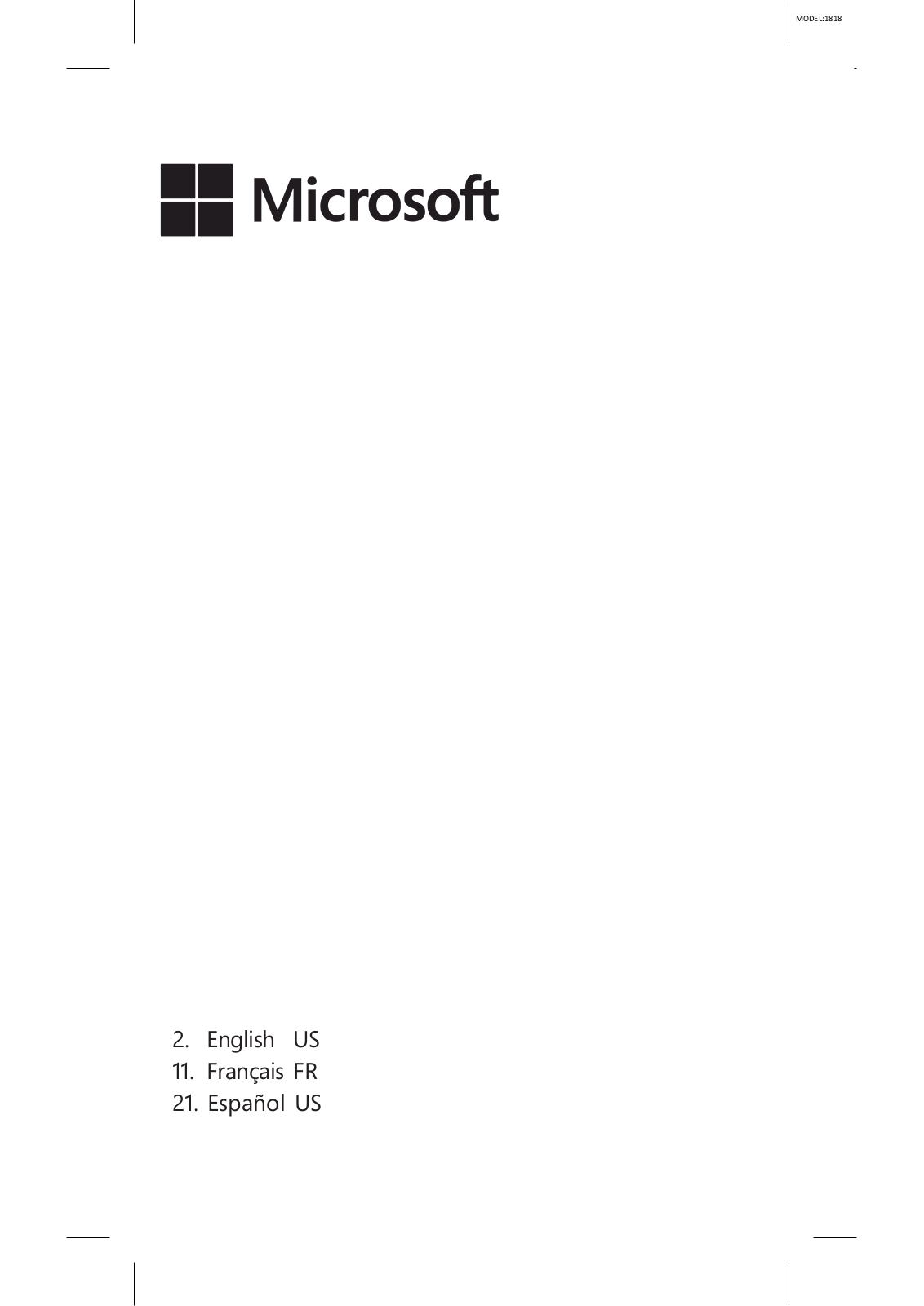 Microsoft 1818 User Manual