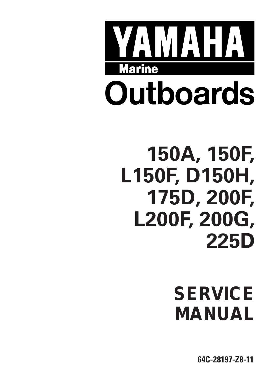 YAMAHA 150A, 150F, L150F, D150H, 175D PARTS CATALOGUE