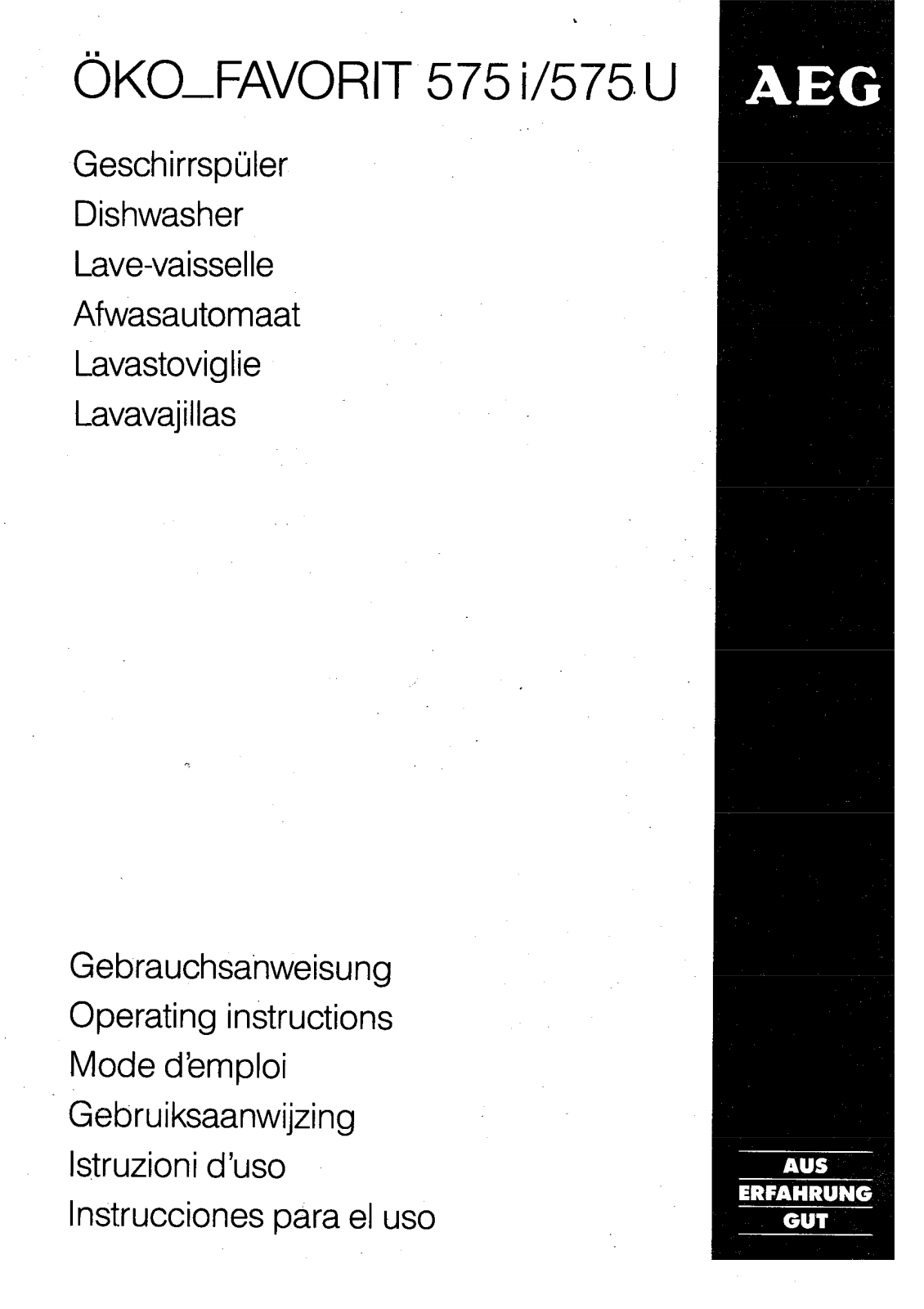 AEG FAV575I-WCH User Manual