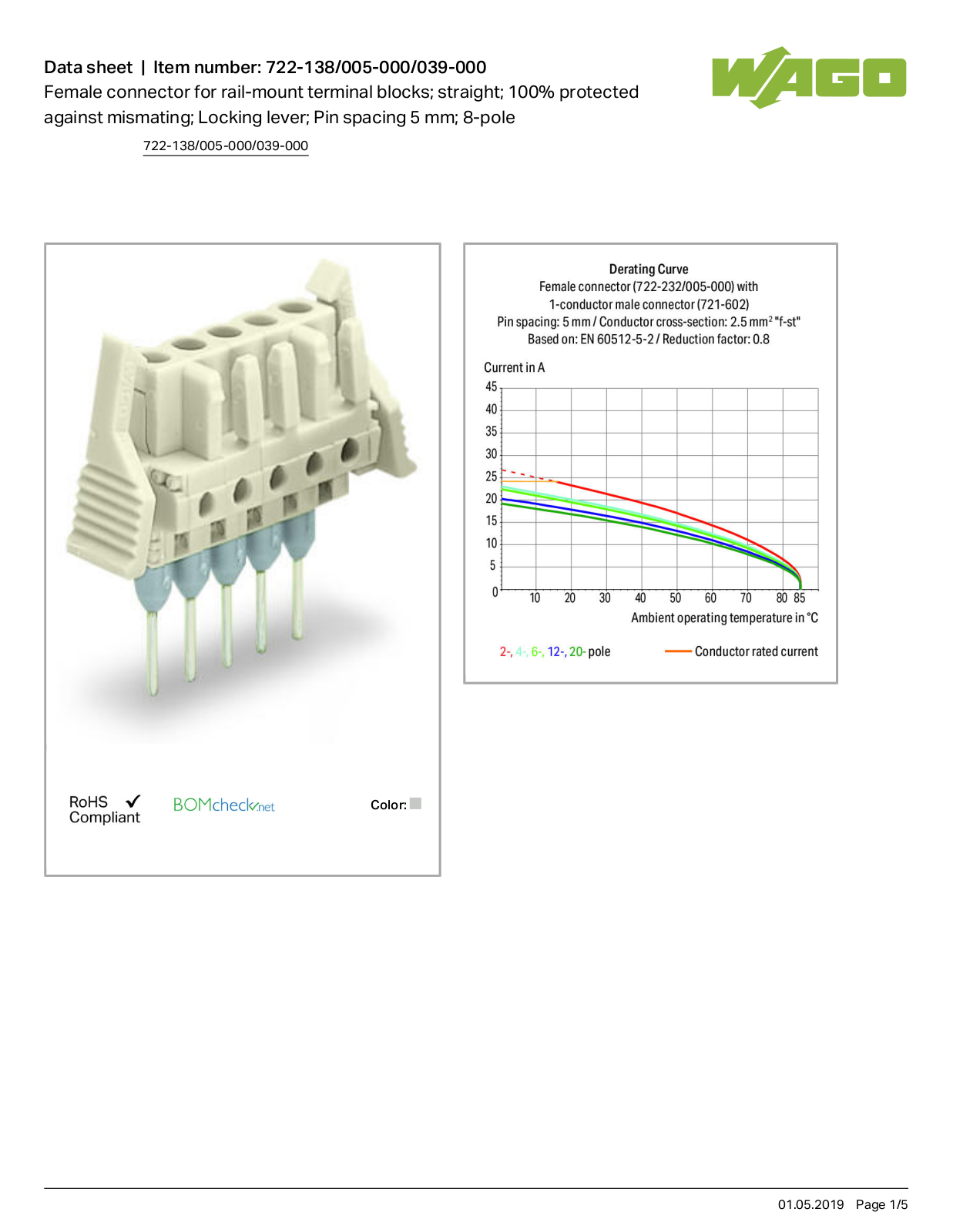 Wago 722-138/005-000/039-000 Data Sheet