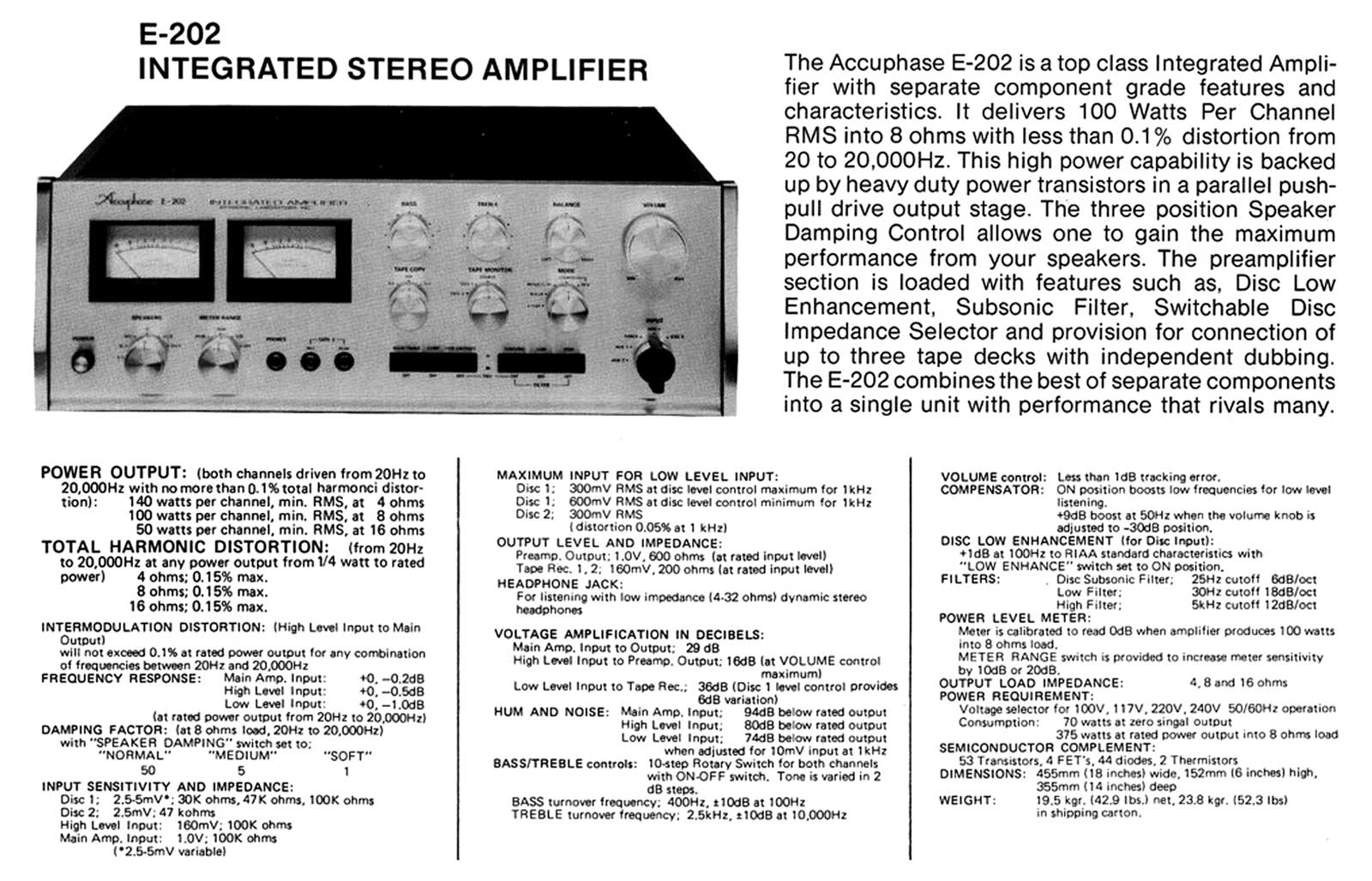 Accuphase E-202 User Manual