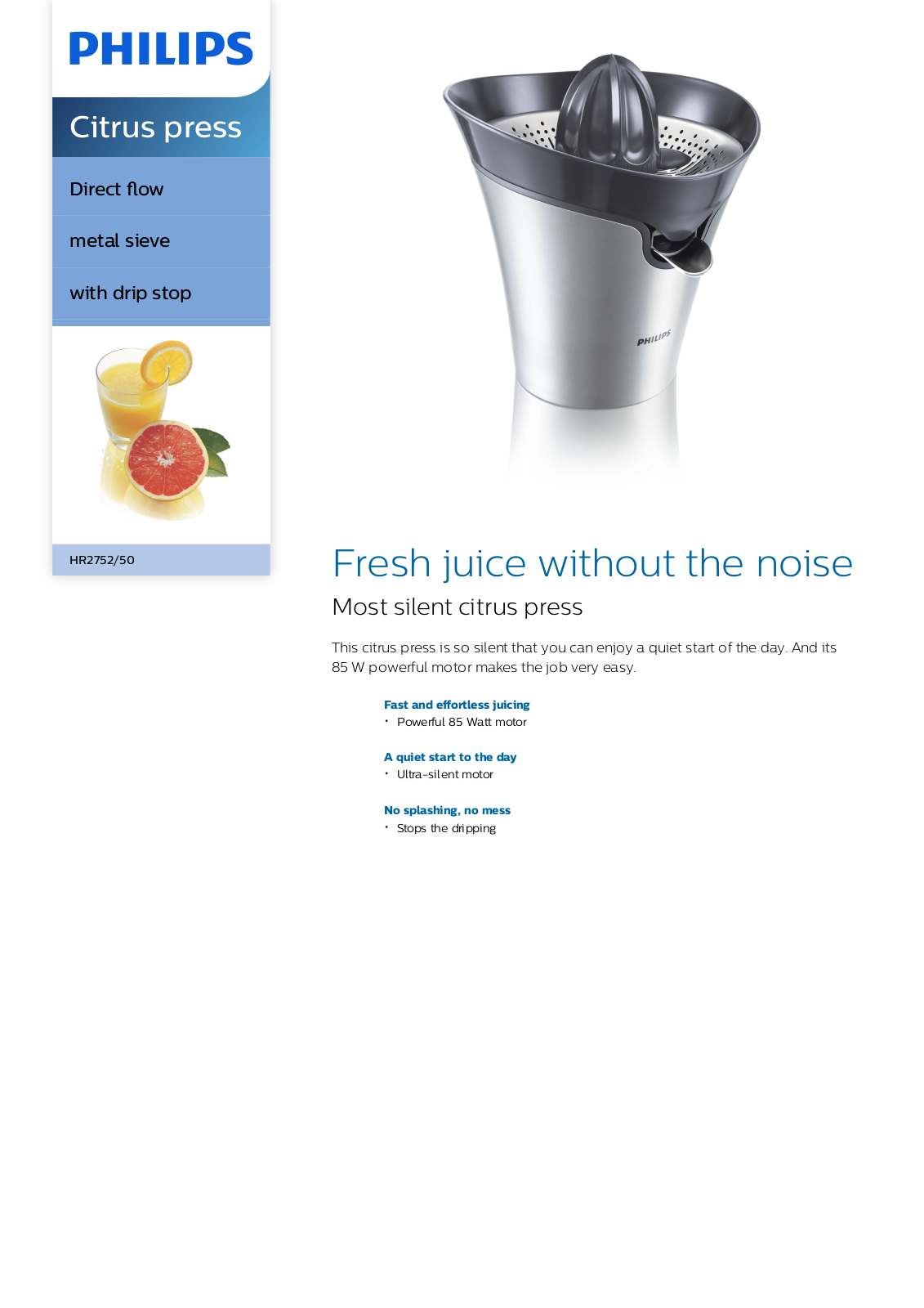 Philips HR2752/50 leaflet - ManualMachine.com