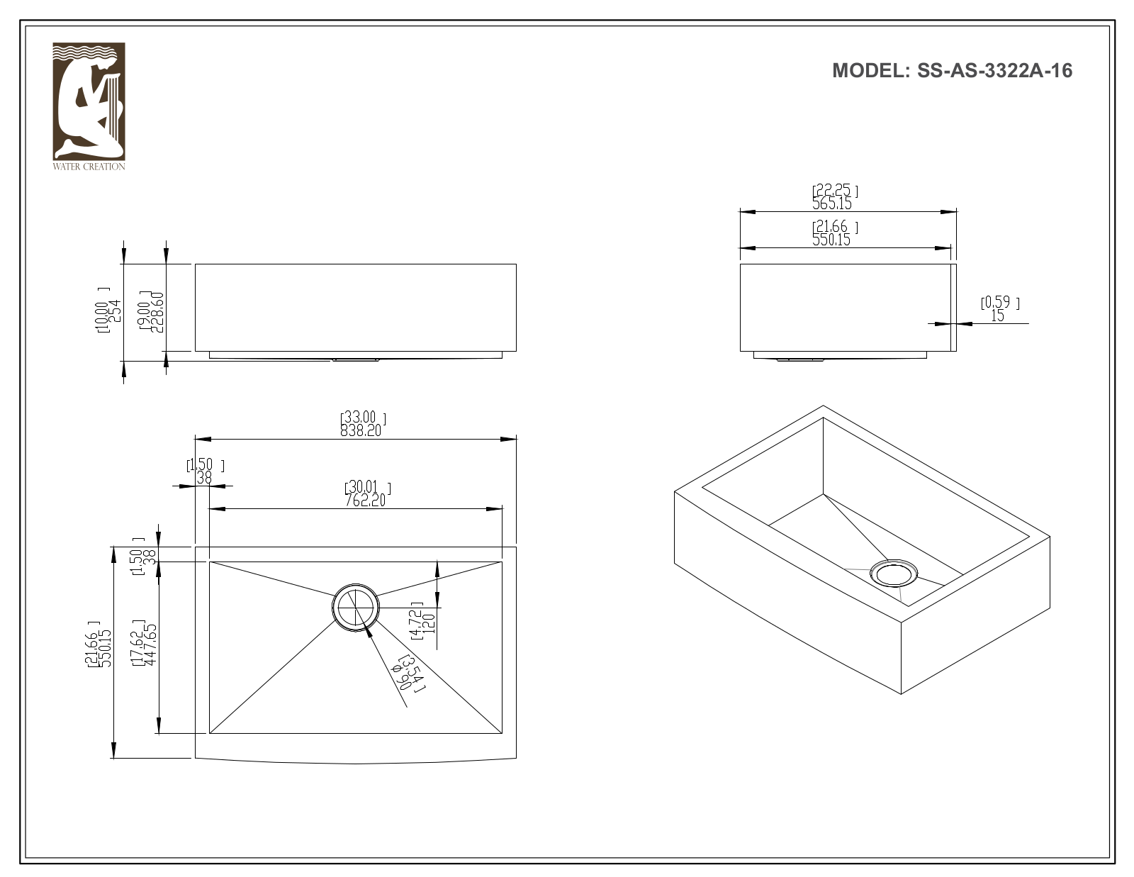 Water Creation CF511AS3322A User Manual