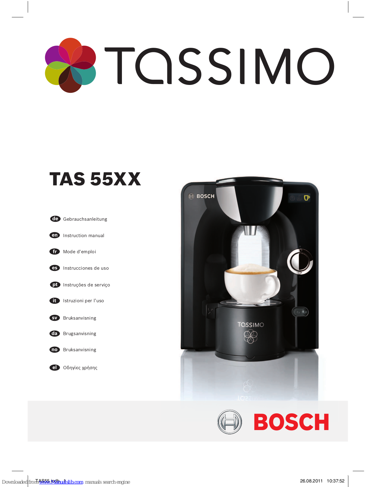 Bosch Tassimo Tas 55XX Instruction Manual