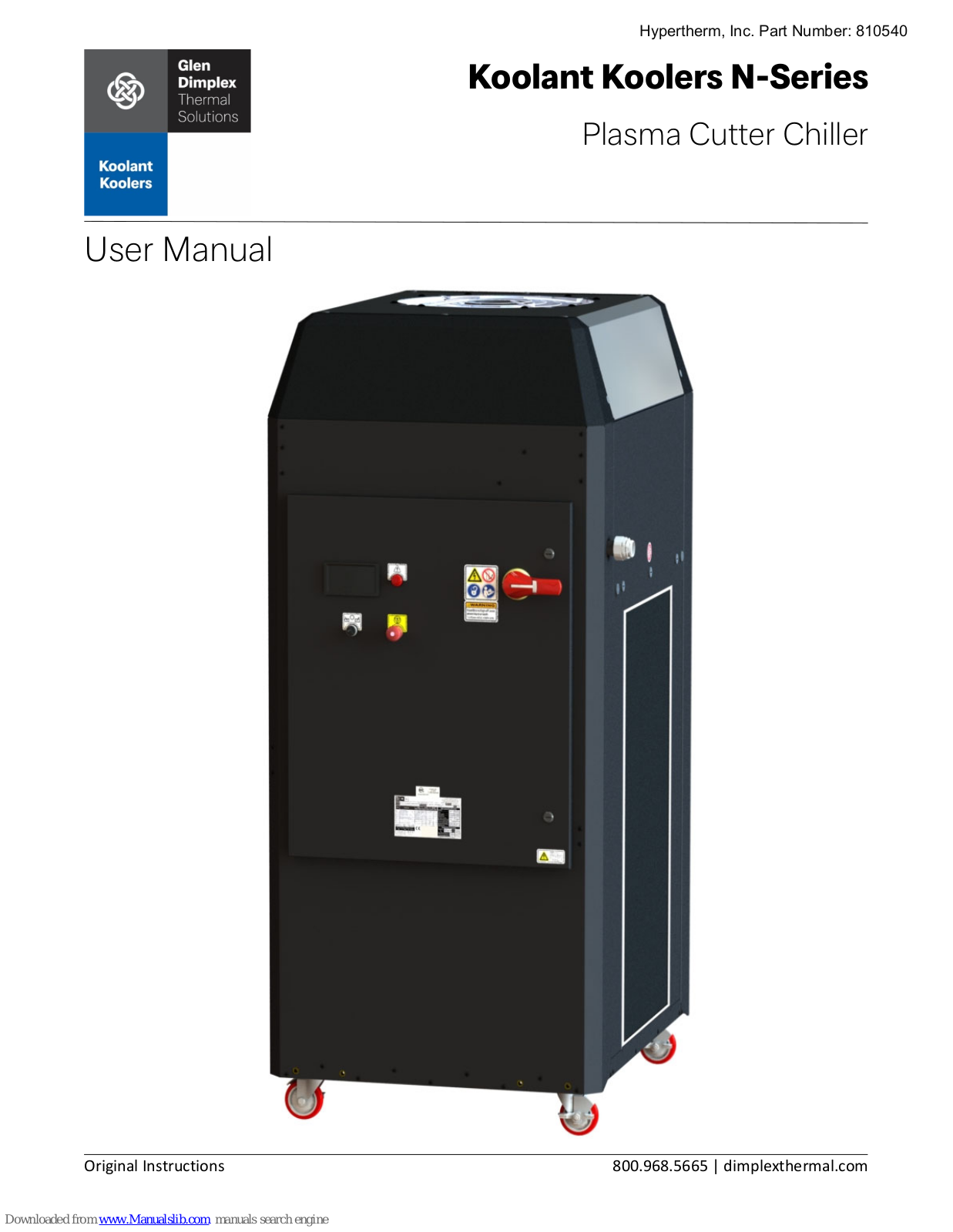 Hypertherm Koolant Koolers N-Series, NVI-5001-CE-MC-M, NVI-5001-NR-CE-MC-M User Manual