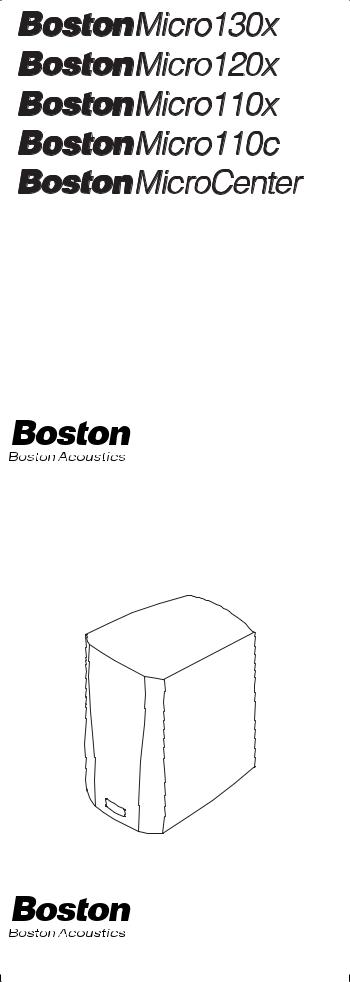 Boston Acoustics Micro130x, Micro120x, Micro110x, Micro110c, MicroCenter User's Manual