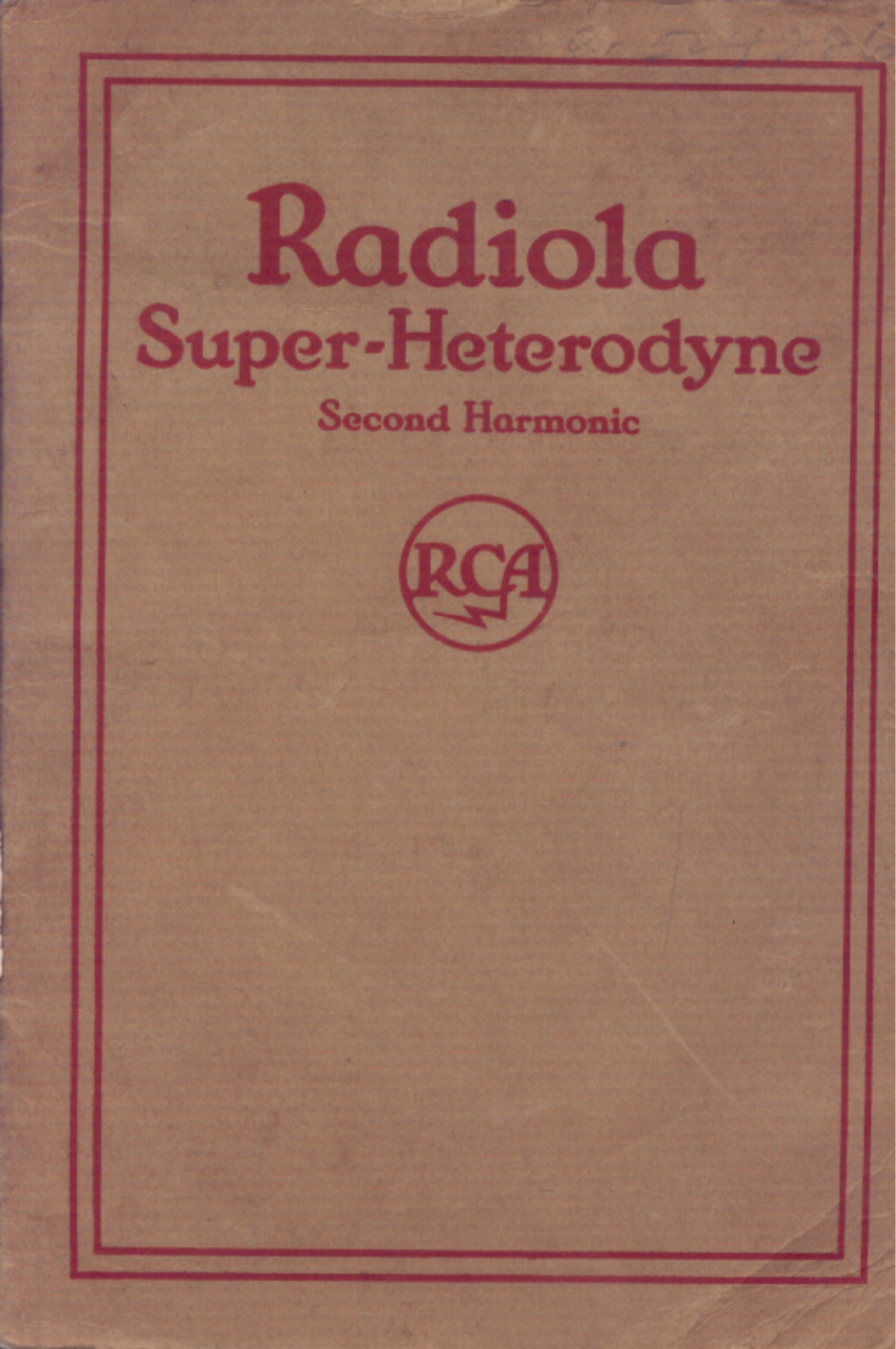 Radiola Super Heterodyne Vintage User Guide