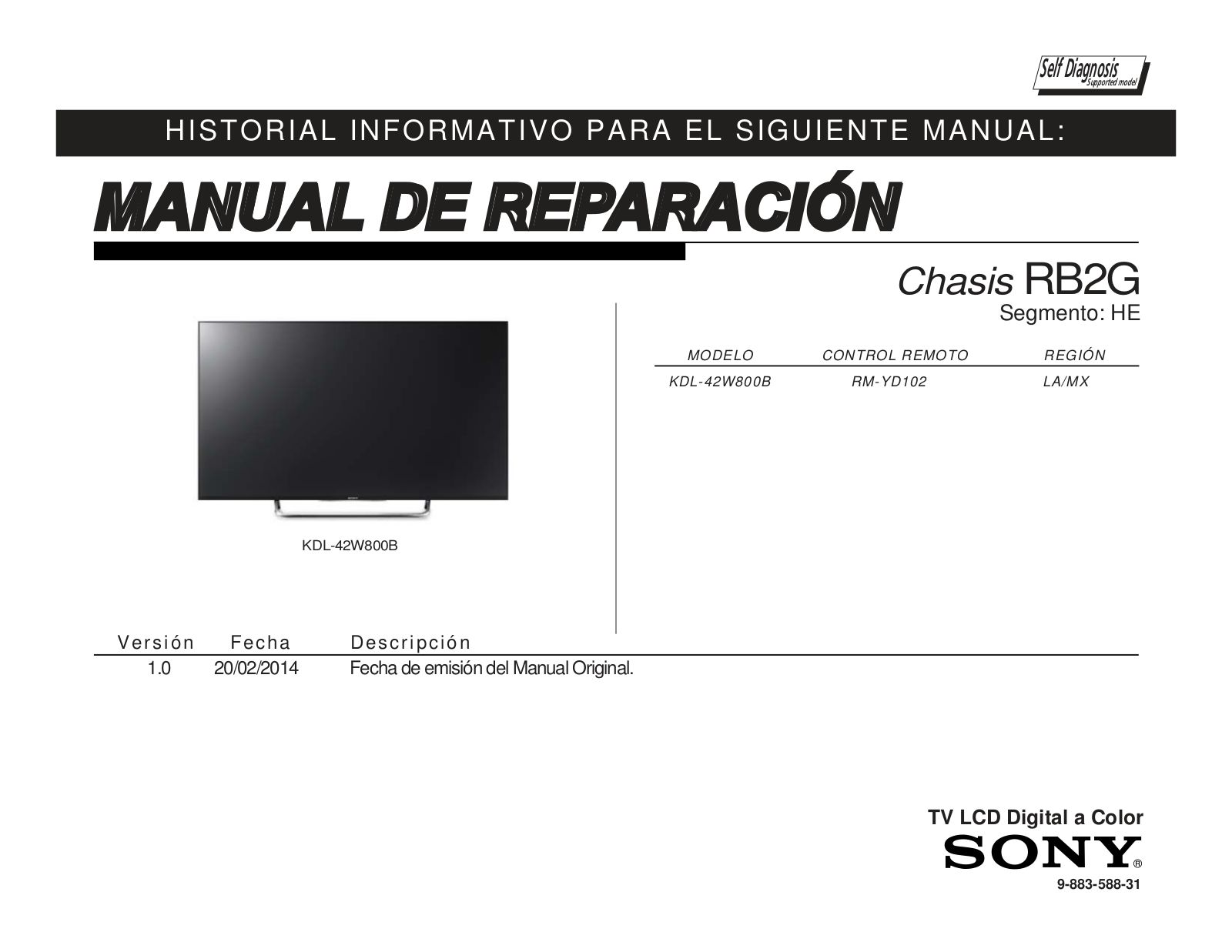 Sony KDL-42W800B Schematic
