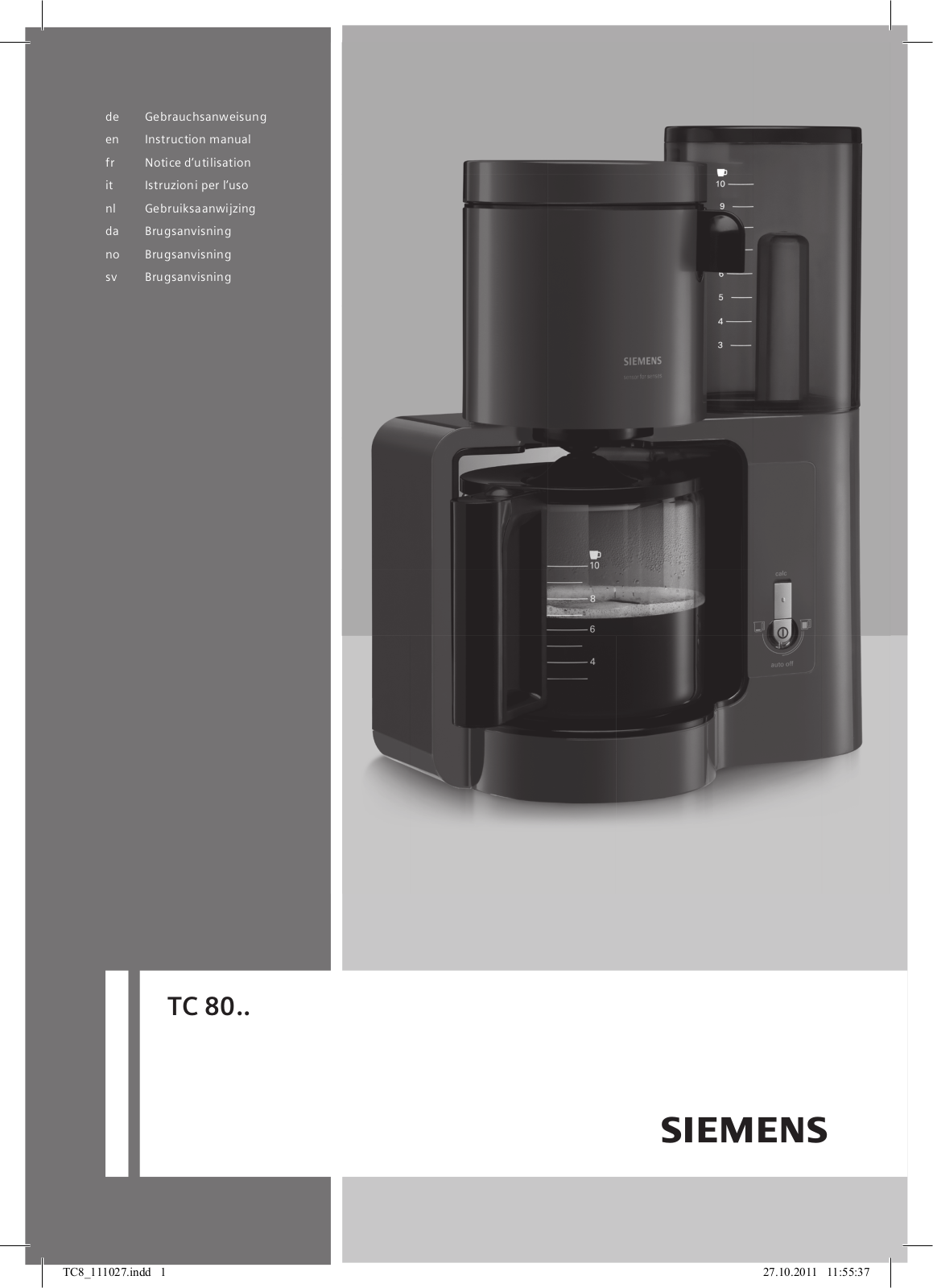 Siemens TC 80104, TC 80103 User guide