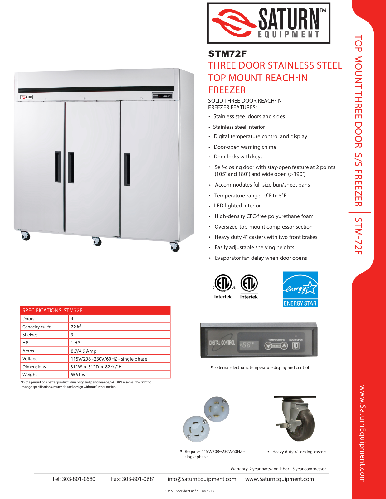 Saturn Equipment STM72F User Manual