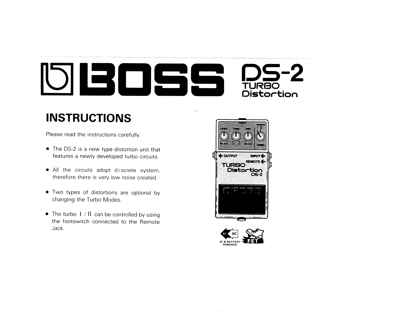 Roland Corporation DS-2 Owner's Manual