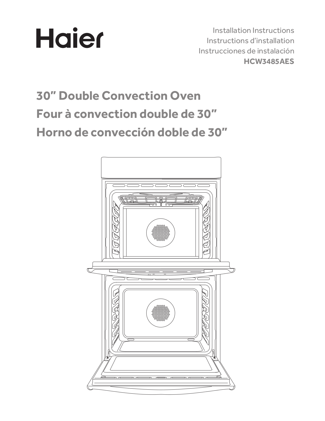 Haier HCW3485AES Installation Guide