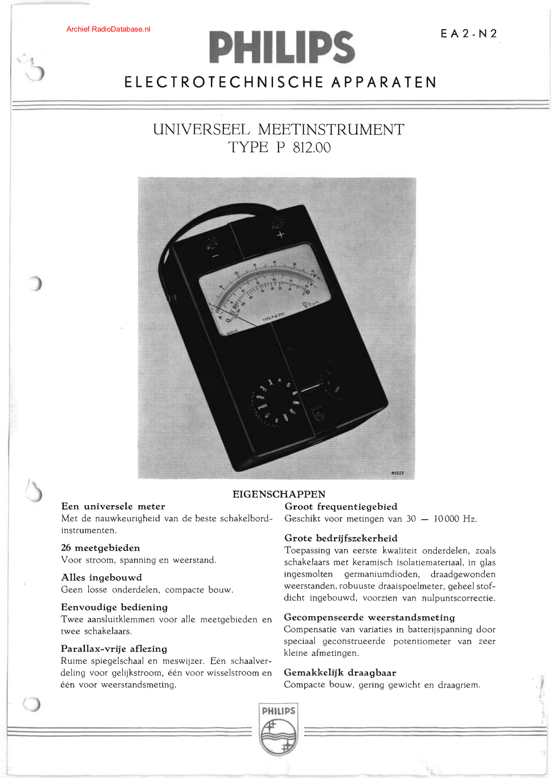 Philips P812-00 User Manual