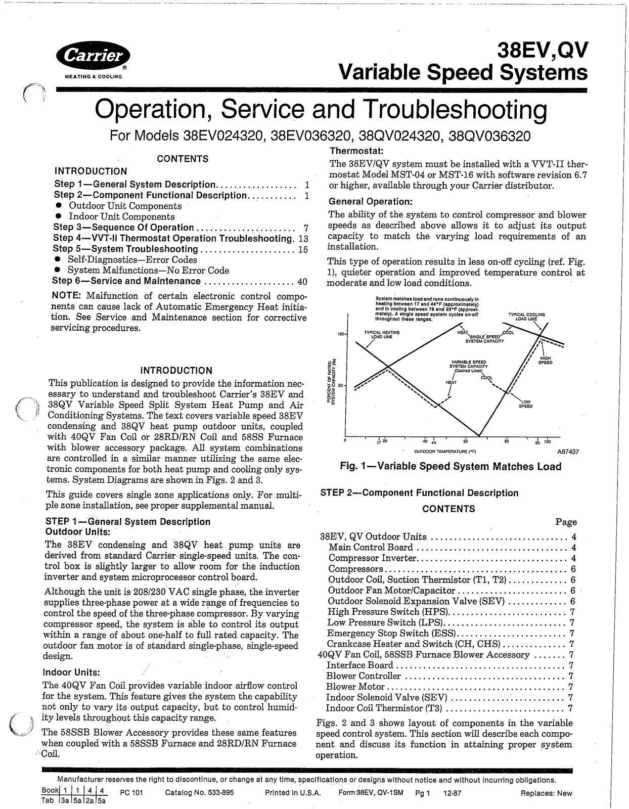 Carrier 38EV036320, 38QV024320, 38QV036320, 38EV024320 User Manual